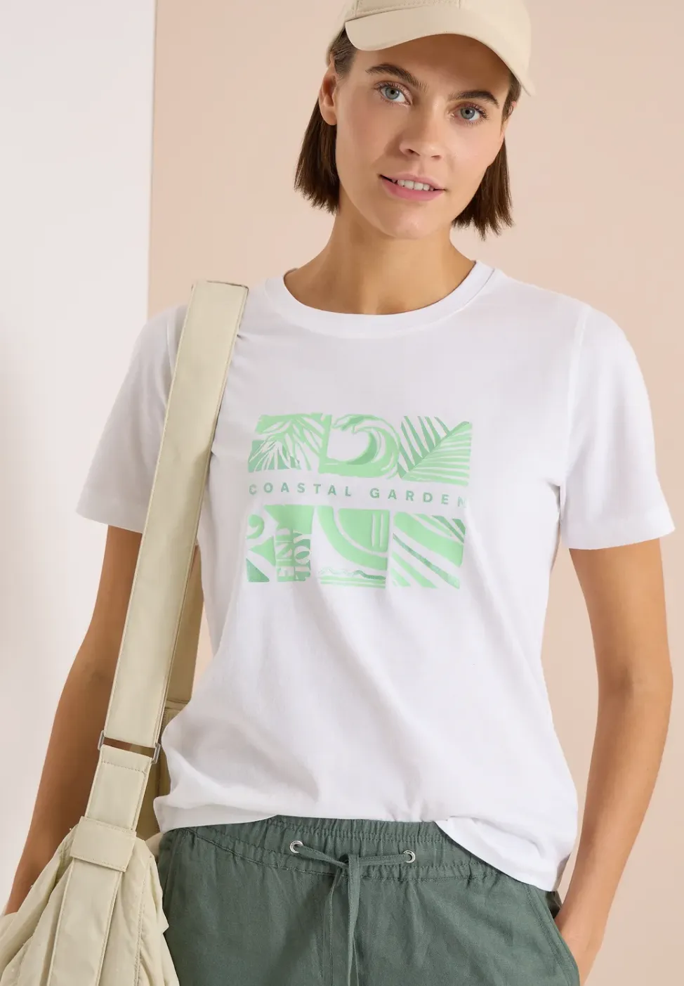 Shirt met ronde hals en frontprint