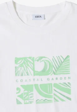 Shirt met ronde hals en frontprint