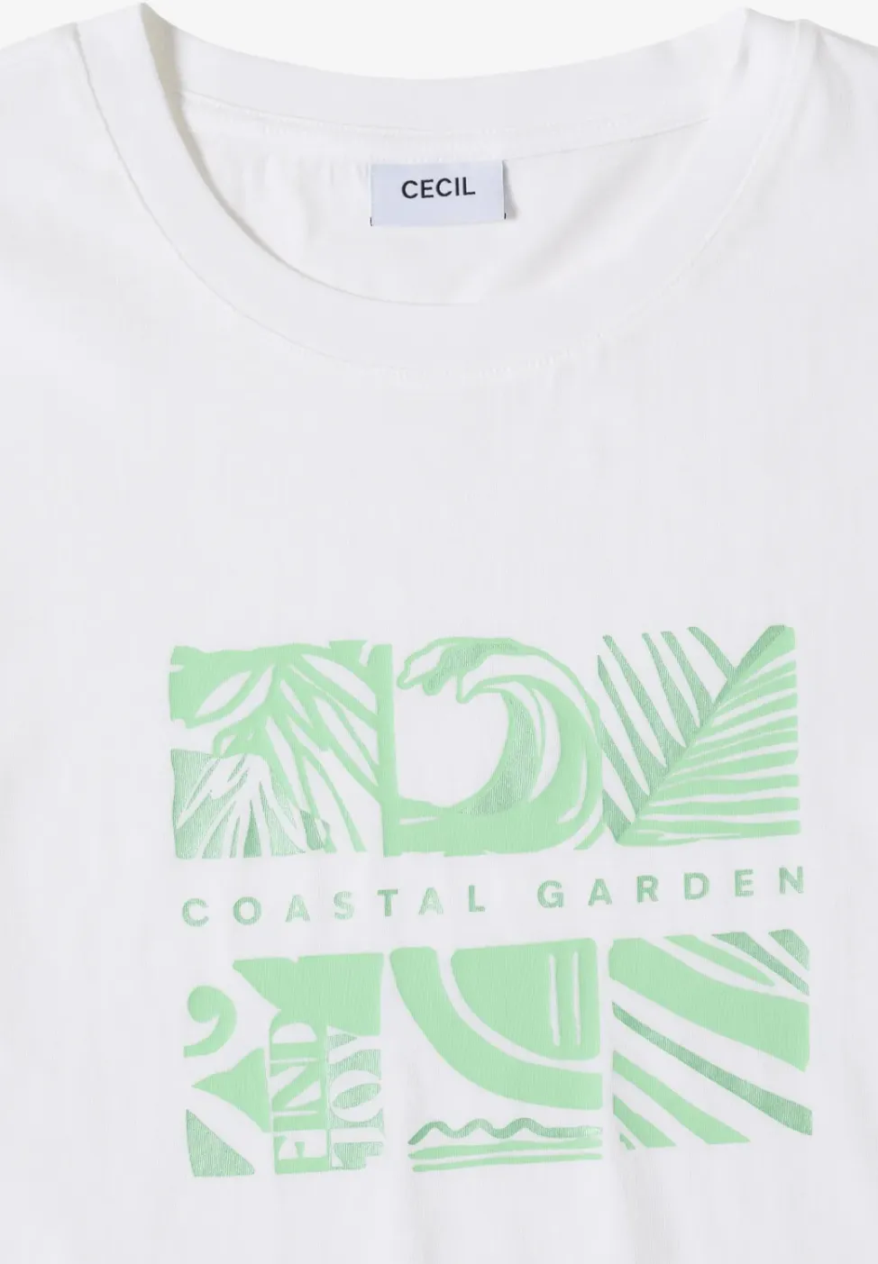 Shirt met ronde hals en frontprint