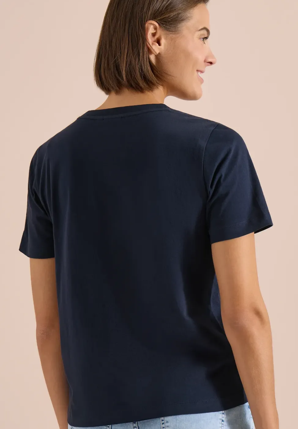 Shirt met ronde hals en frontprint