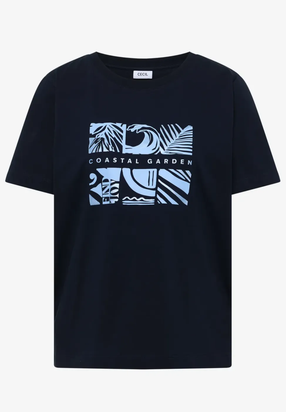 Shirt met ronde hals en frontprint