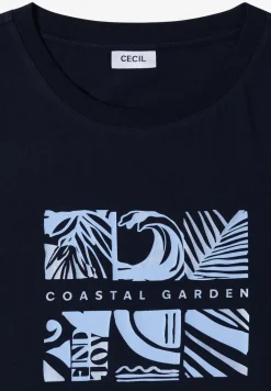 Shirt met ronde hals en frontprint