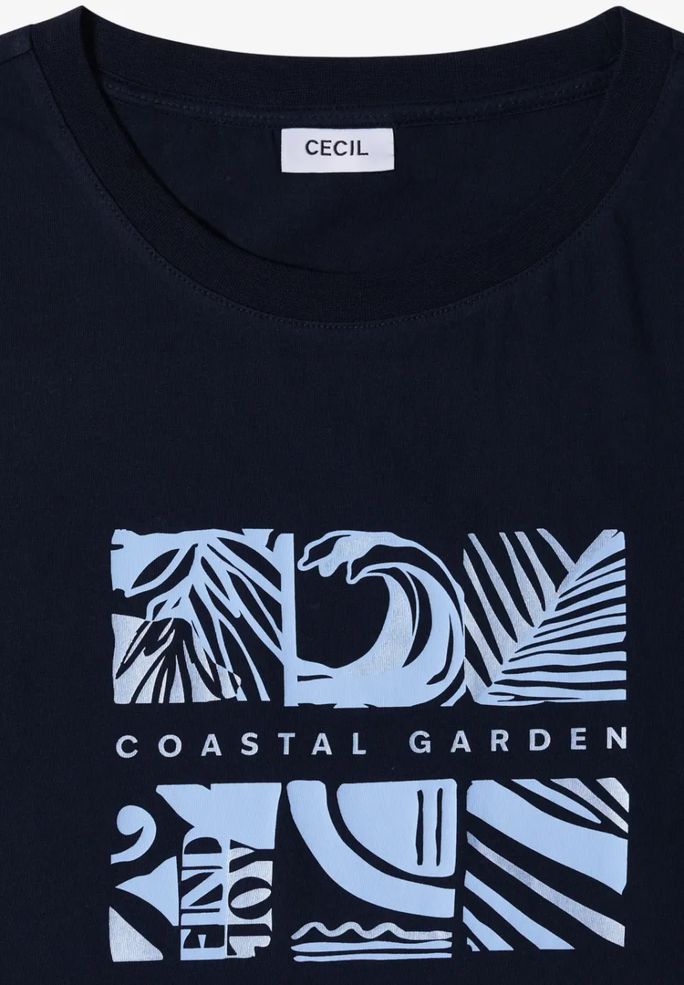 Shirt met ronde hals en frontprint