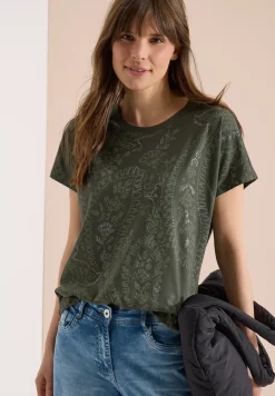 Shirt met ronde hals en frontprint