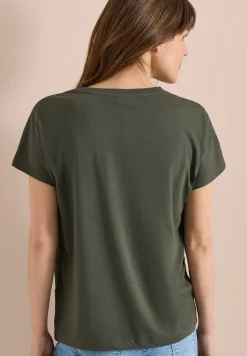 Shirt met ronde hals en frontprint