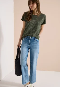 Shirt met ronde hals en frontprint