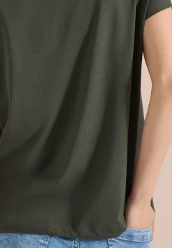 Shirt met ronde hals en frontprint