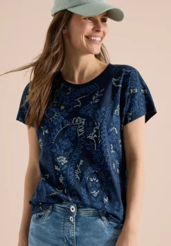 Shirt met ronde hals en frontprint