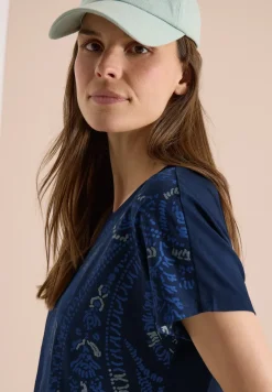Shirt met ronde hals en frontprint
