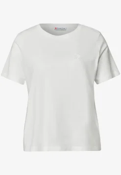Shirt met ronde hals en geborduurd detail
