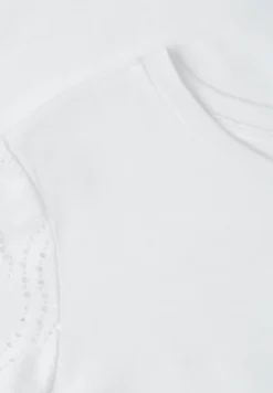 Shirt met ronde hals en kanten mouwen