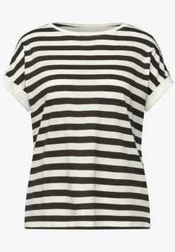 Shirt met ronde hals en knoopdetail