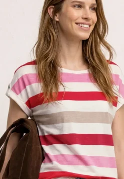 Shirt met ronde hals en knoopdetails