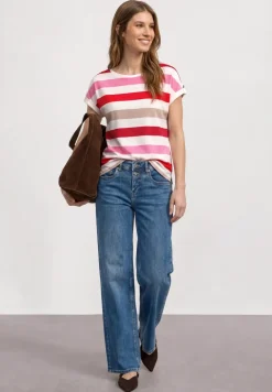 Shirt met ronde hals en knoopdetails