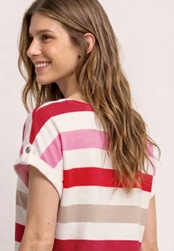 Shirt met ronde hals en knoopdetails