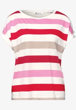 Shirt met ronde hals en knoopdetails