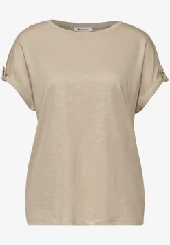 Shirt met ronde hals en knoopdetails