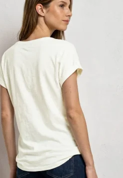 Shirt met ronde hals en knoopdetails