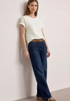 Shirt met ronde hals en knoopdetails