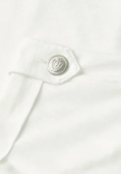 Shirt met ronde hals en knoopdetails