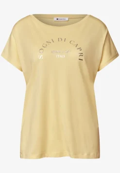 Shirt met ronde hals en losse schouders