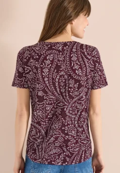 Shirt met ronde hals en minimale opdruk