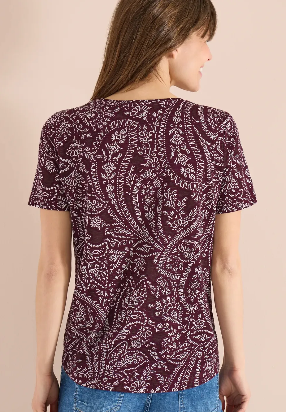 Shirt met ronde hals en minimale opdruk