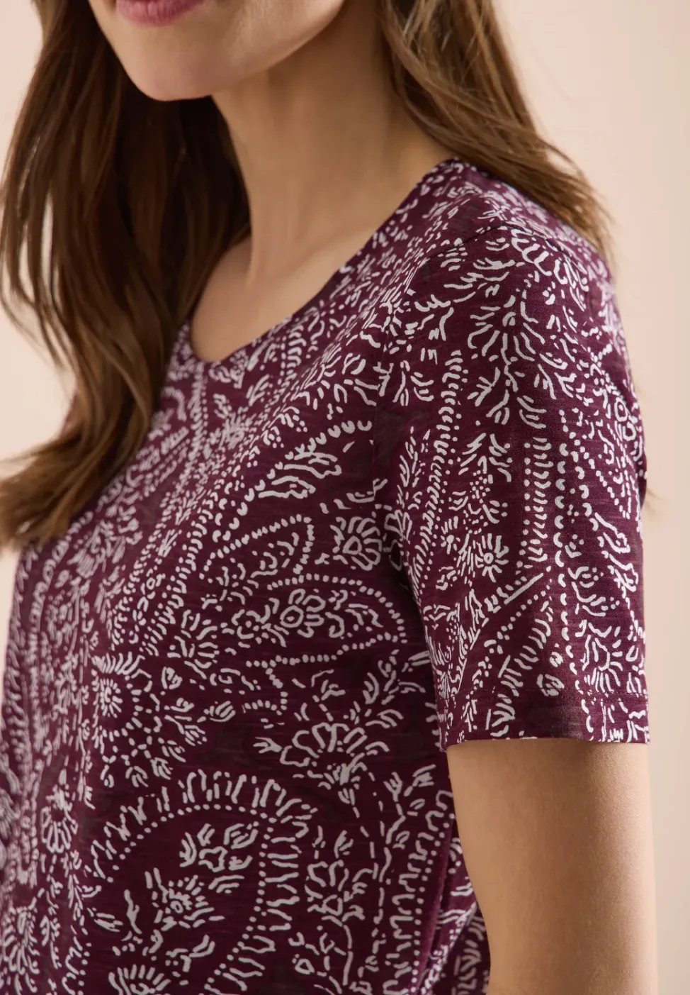 Shirt met ronde hals en minimale opdruk
