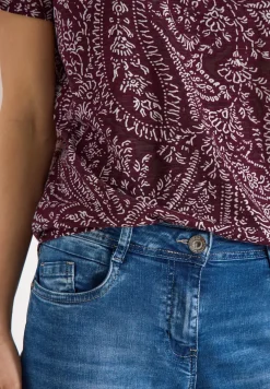 Shirt met ronde hals en minimale opdruk