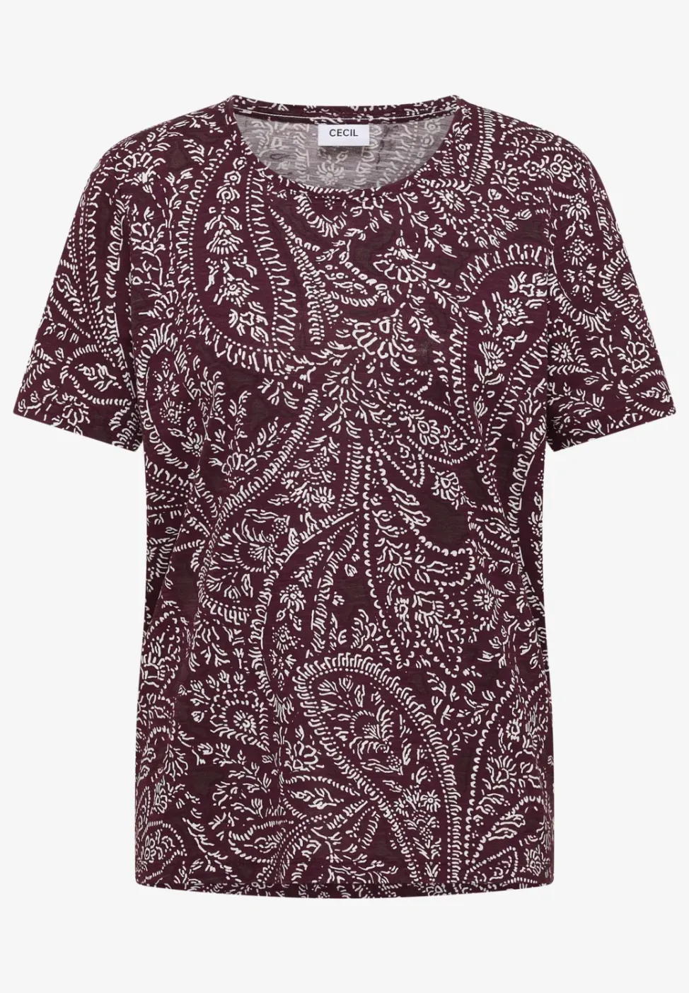 Shirt met ronde hals en minimale opdruk