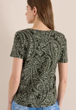Shirt met ronde hals en minimale opdruk