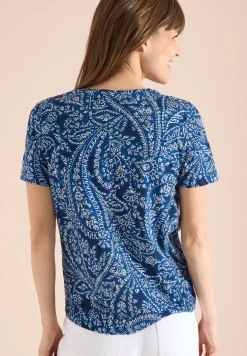 Shirt met ronde hals en minimale opdruk