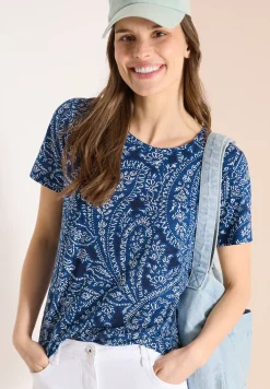 Shirt met ronde hals en minimale opdruk
