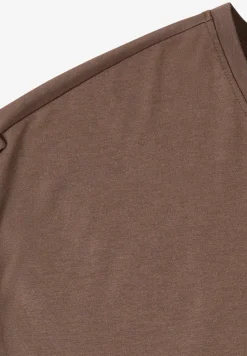 Shirt met ronde hals en omslagdetail
