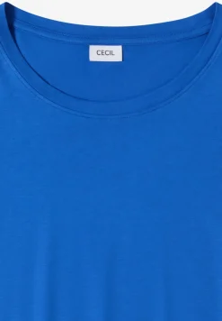 Shirt met ronde hals en omslagdetail