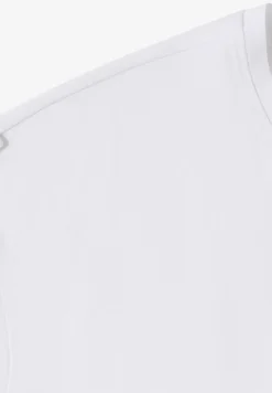 Shirt met ronde hals en omslagdetail