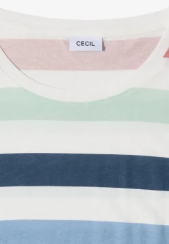 Shirt met ronde hals en omslagdetail