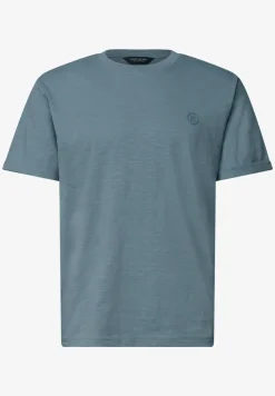 Shirt met ronde hals en omslagdetail