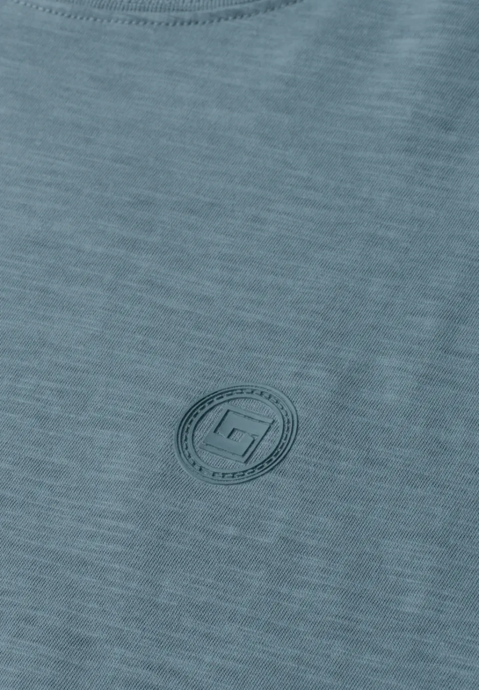 Shirt met ronde hals en omslagdetail
