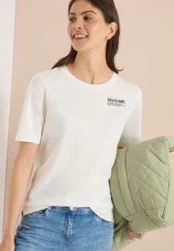 Shirt met ronde hals en opdruk op de rug