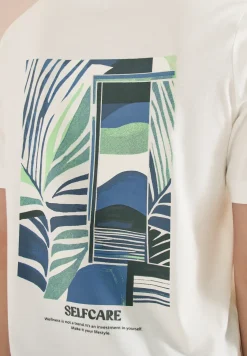 Shirt met ronde hals en opdruk op de rug