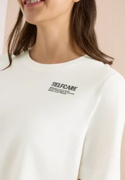 Shirt met ronde hals en opdruk op de rug