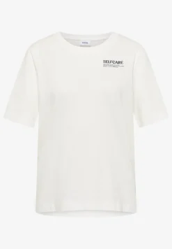 Shirt met ronde hals en opdruk op de rug