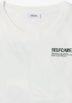 Shirt met ronde hals en opdruk op de rug
