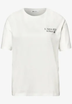 Shirt met ronde hals en opdruk op de rug