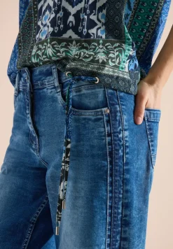 Shirt met ronde hals en patchworkprint