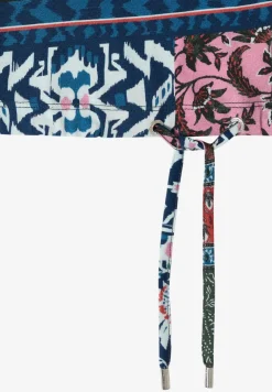 Shirt met ronde hals en patchworkprint