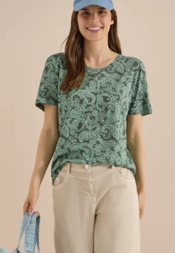 Shirt met ronde hals en patroon