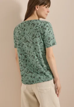 Shirt met ronde hals en patroon