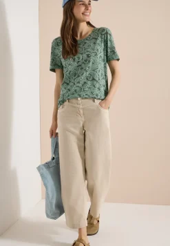 Shirt met ronde hals en patroon